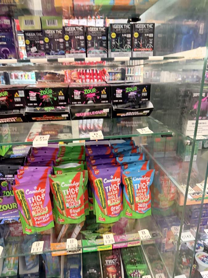 Hemp and CBD behind the counter