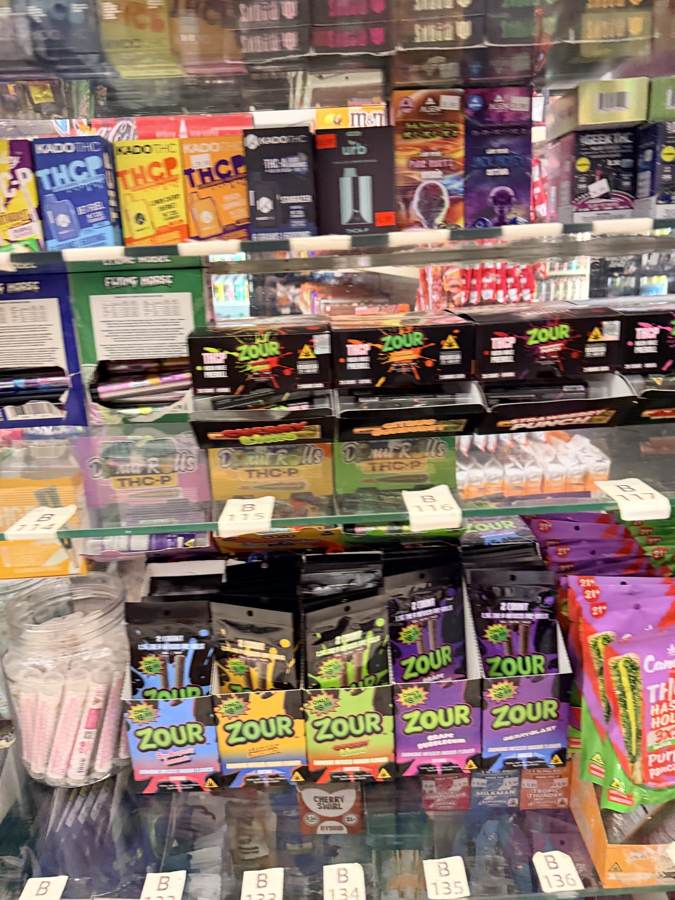 Hemp and CBD behind the counter