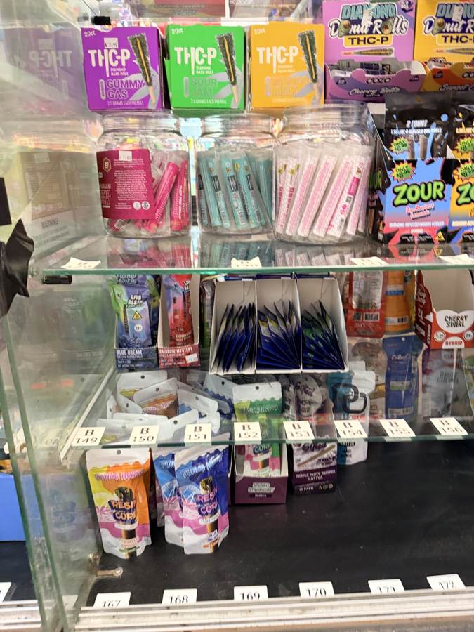 Hemp and CBD behind the counter
