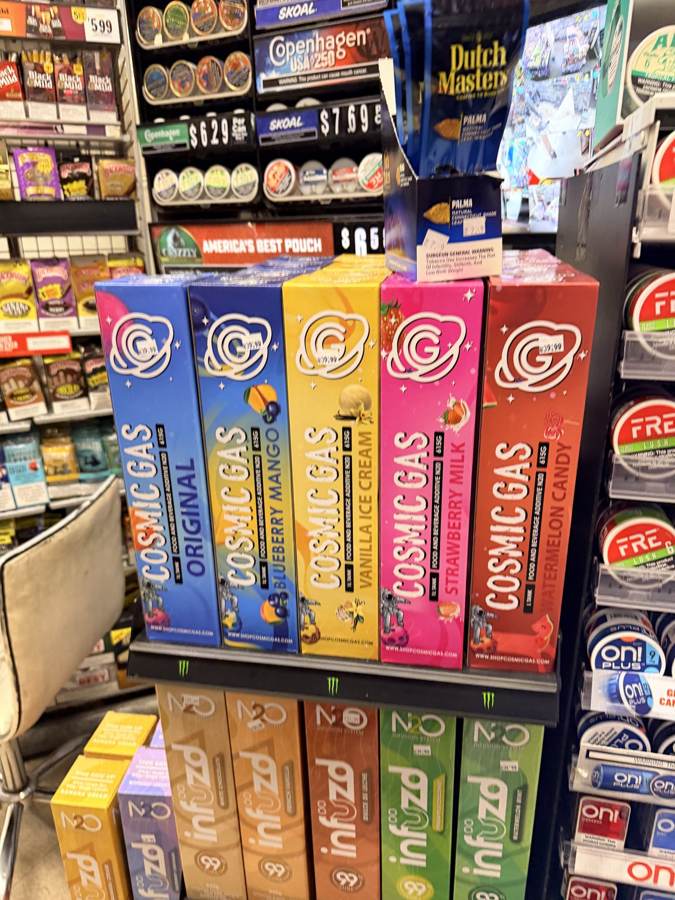 Hemp and CBD behind the counter