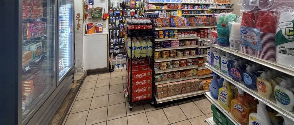 Everyday essentials: cups, hand soap, cleaners, noodles and soup